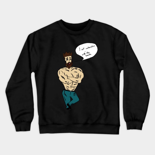 Overly Manly Man - Watermelon Crewneck Sweatshirt by ForbiddenFigLeaf